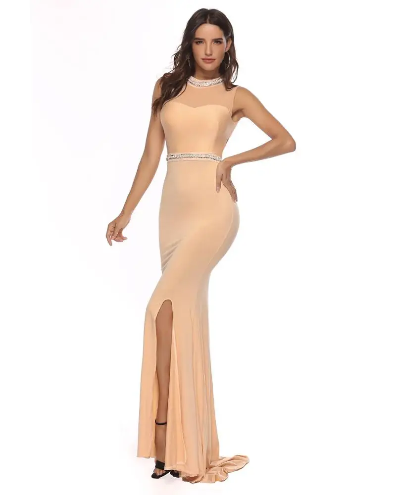 

2019 Wholesale Banquet Long Female Clothes Women Dress Designs Elegant Ladies Hot Night Wedding Evening Dresses, Picture color