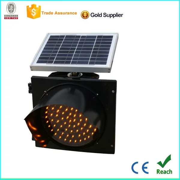 Factory Selling Solar Power Led Warning Light Traffic Yellow Flashing Light Solar Driveway Marker Light