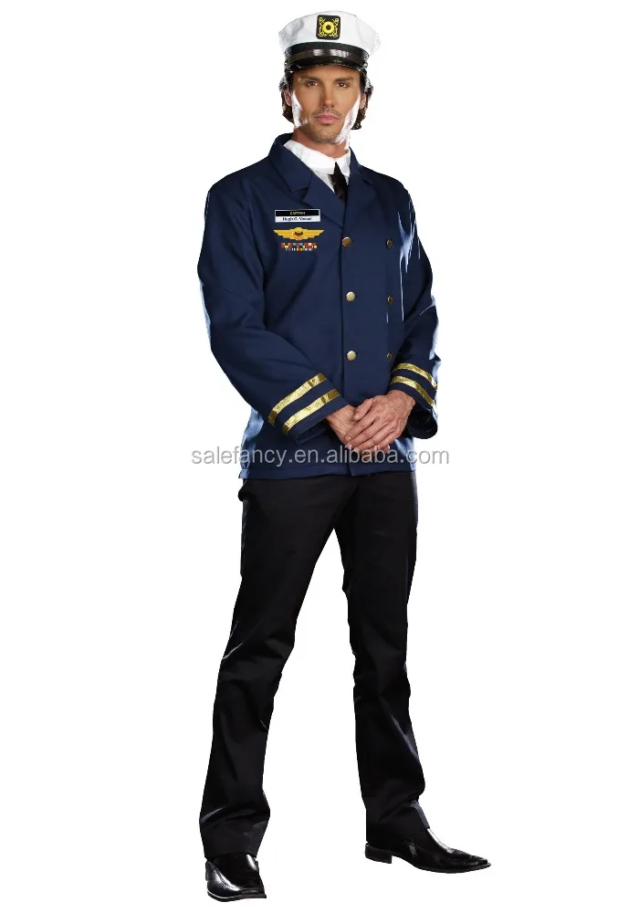 ship mens cheap sailor costumes boat captain halloween costume for men QAMC-8304
