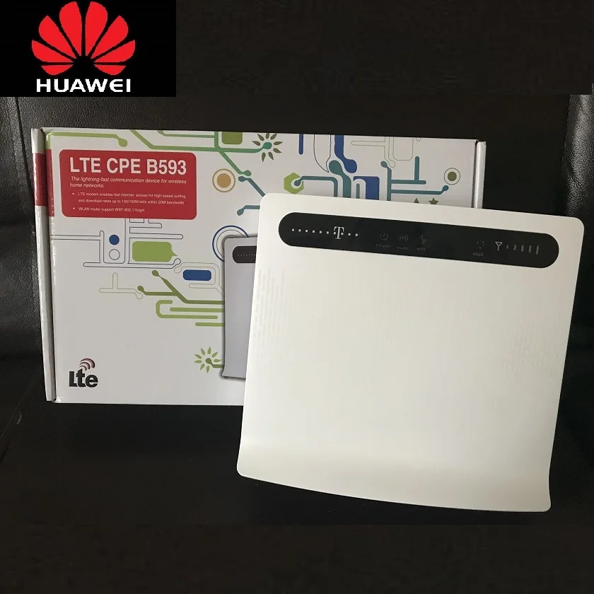 

Unlocked for Huawei B593 B593u-12 4G LTE Router 4G Router with Sim CardSlot 4G LTE WiFi Router with 4 Lan Port, White,black