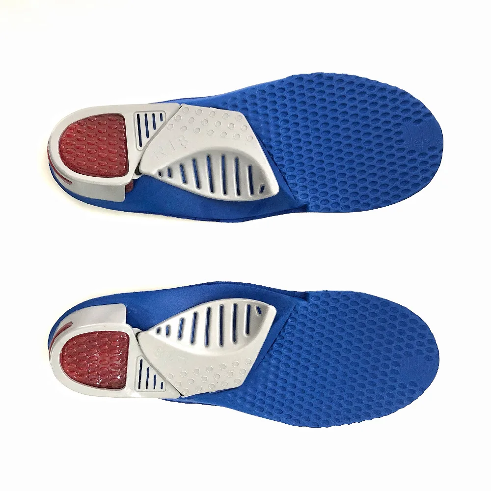 

Cushioning and decompression EVA anti-slip plantar fasciitis arch support gel insoles gel insole, Blue, grey and red