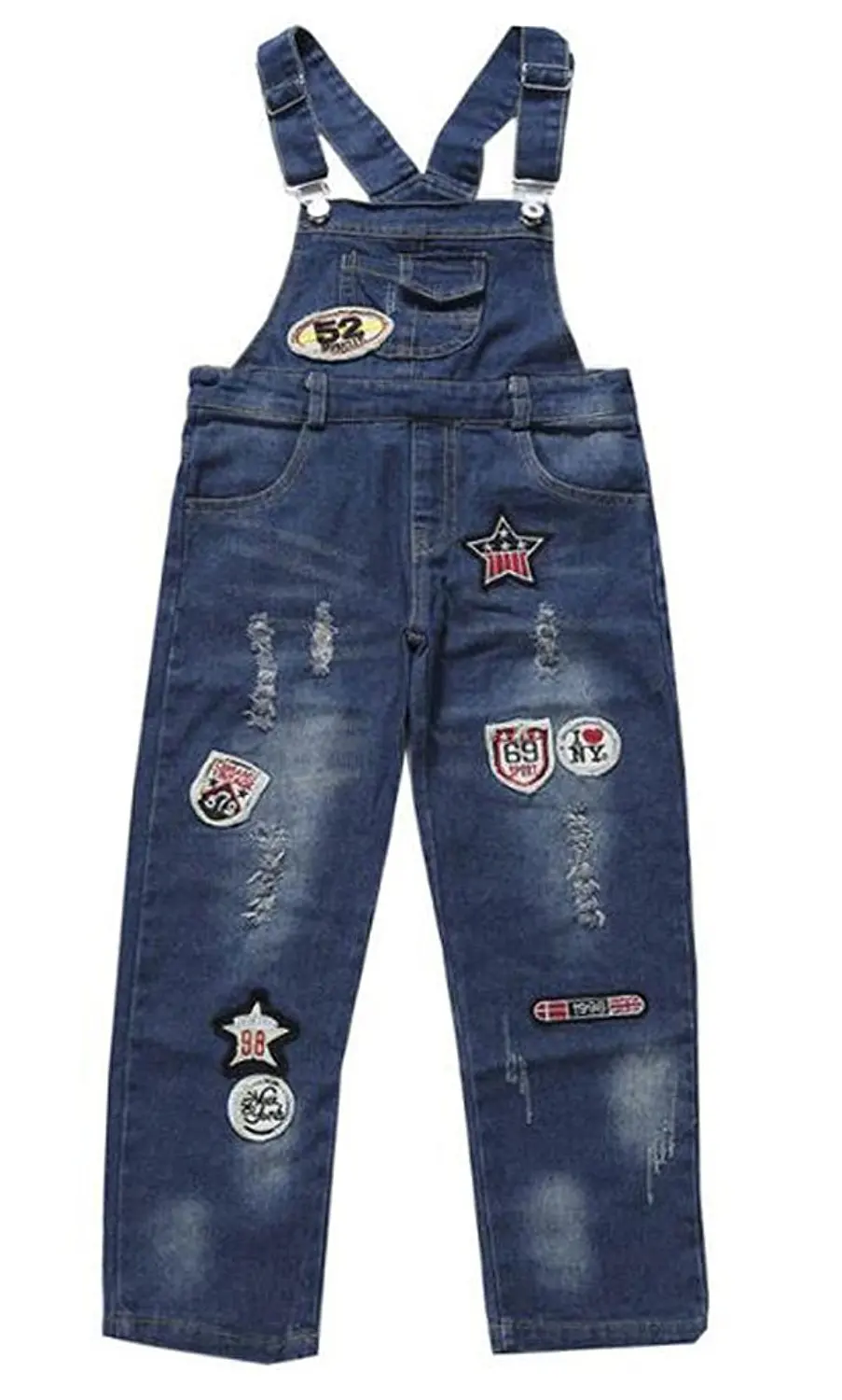 Pandapang Womens Loose Fit Jeans Large Size Rompers Jumpsuits Denim Overalls