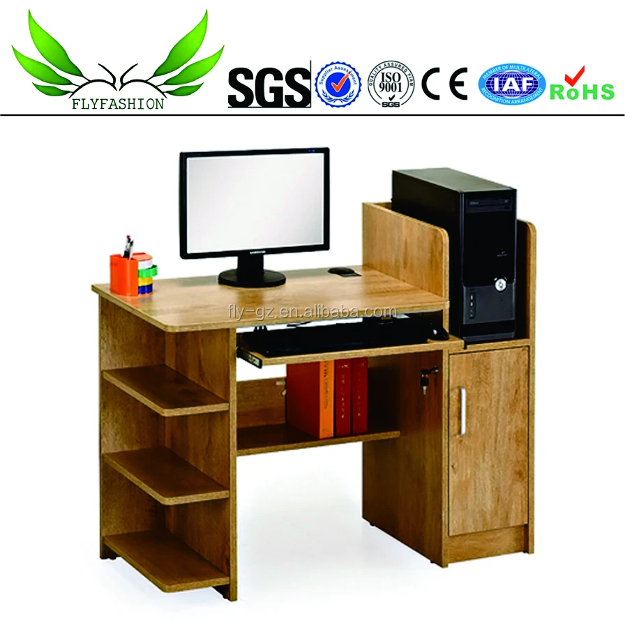 Cheap Price Wooden Computer Desk Pc Desk With Bookcase Pc 09