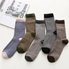 KANGYI Wholesale Colorful Multi Geometry Pattern Wool Blends Comfortable Sock Men Winter Warm Socks