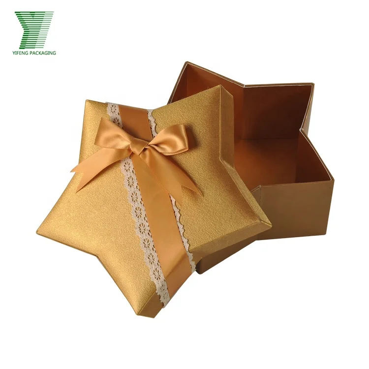 China Supplier Wholesale Star Shape Decorative Christmas Gift Box
