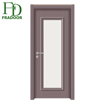 Exterior Position Sound Proof Door Single Panel Modern Wooden Door
