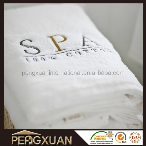 Textile Factory Supply 100 Cotton Towel Logo Print Custom For Hotel