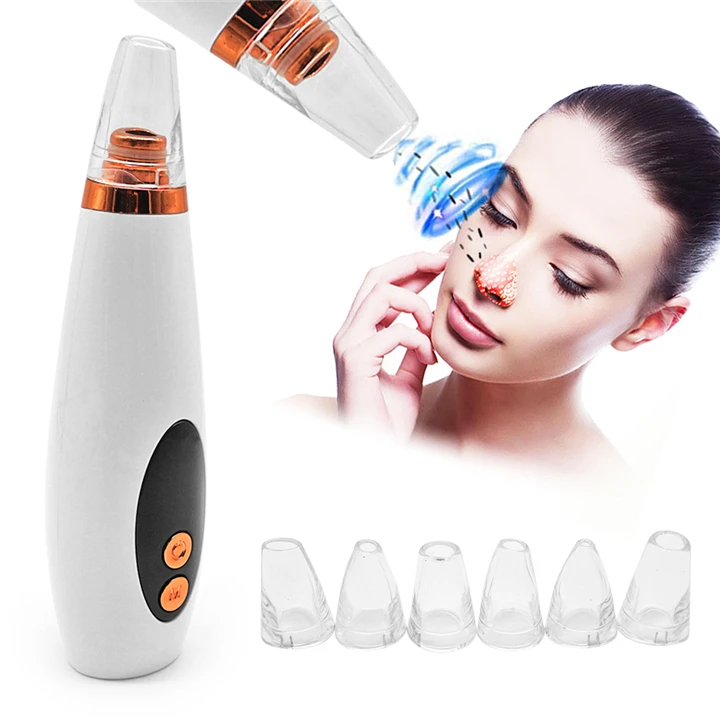 

New beauty equipment facial cleaning skin nose acne strips suction ultrasonic pore cleaner vacuum blackhead remover machine, White