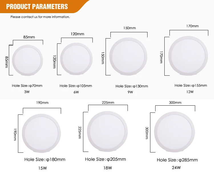 Hot sale 6w led panel light flat panel led lighting