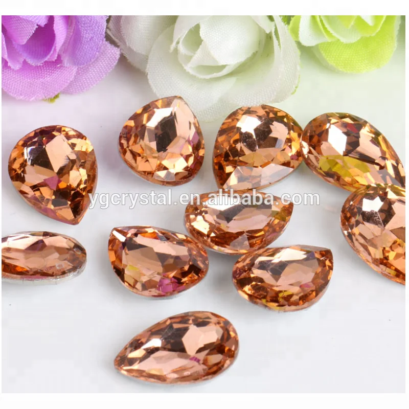 
Crystal garment beads drop shape and loosen beads for shoes and accessories 