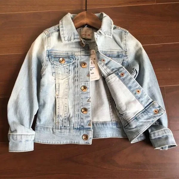 

kids denim jacket solid easy baby coat jean children clothes girl denim coat fashon boutiques kids clothes wholesale bulk outfit