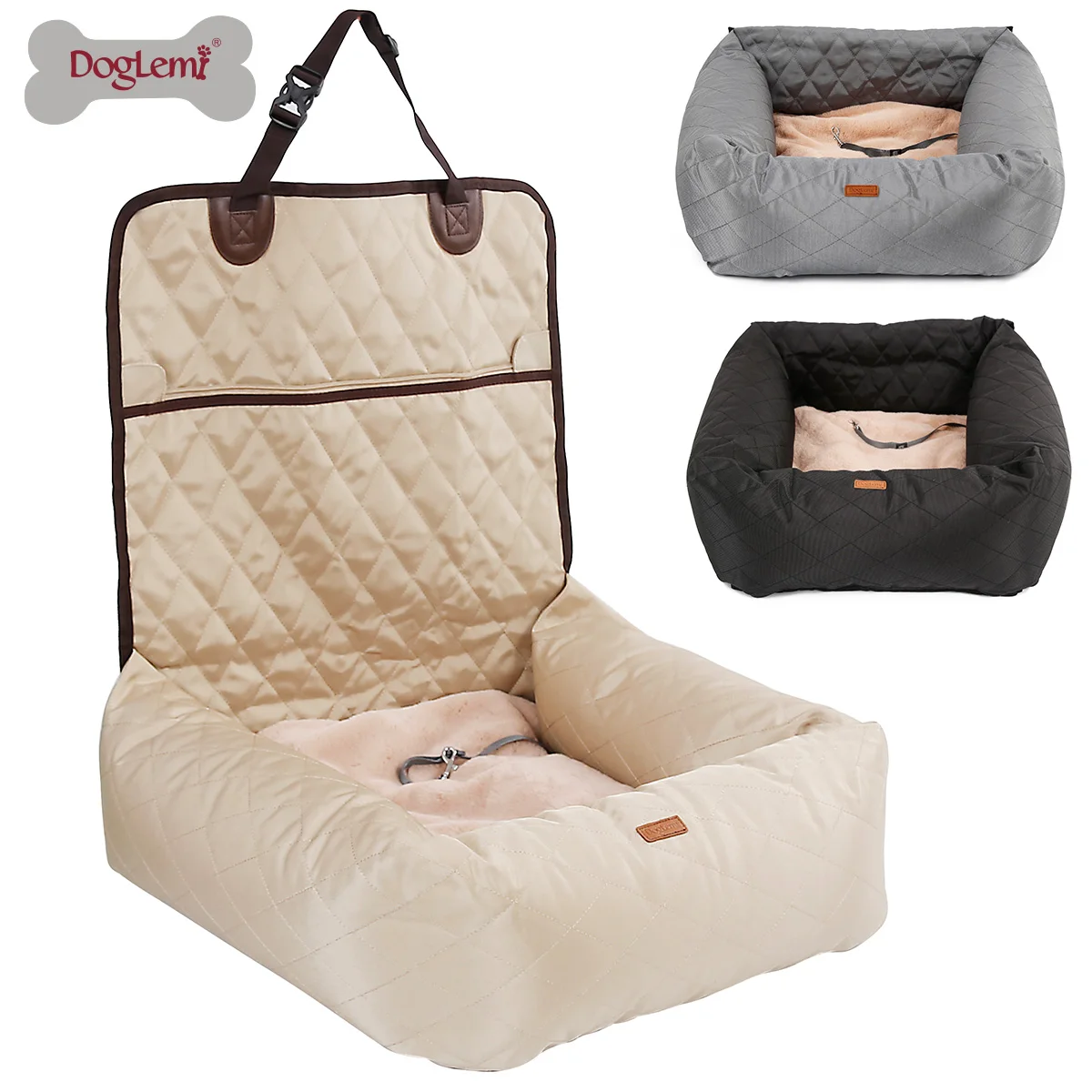 Doglemi Luxury Comfort Pet Booster Car Seat Waterproof Hammock Bed Design Dog Car Booster Seat
