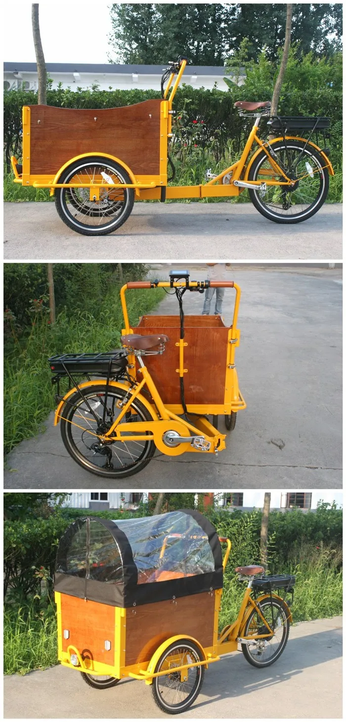 wooden cargo bike