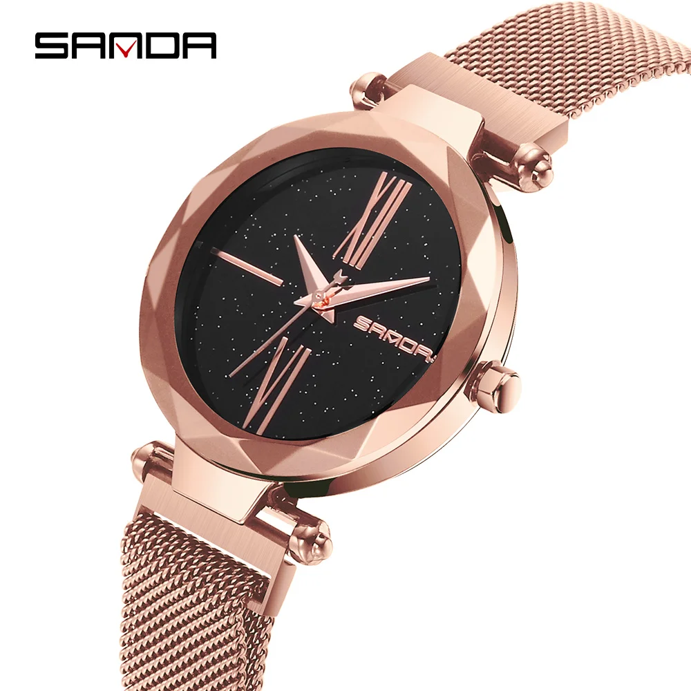 

SANDAP253 Free Shipping Watch Women Top Brand Luxury Stainless Steel Clock Fashion Quartz Bracelet Watch Zegarek Damski 2019