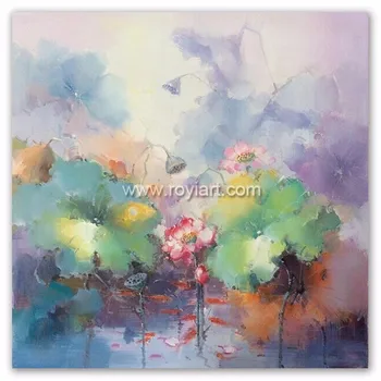 Royi アート印象派蓮の花の油絵 Buy 印象派の蓮の花の油絵 花の油絵 キャンバスの花の油絵 Product On Alibaba Com