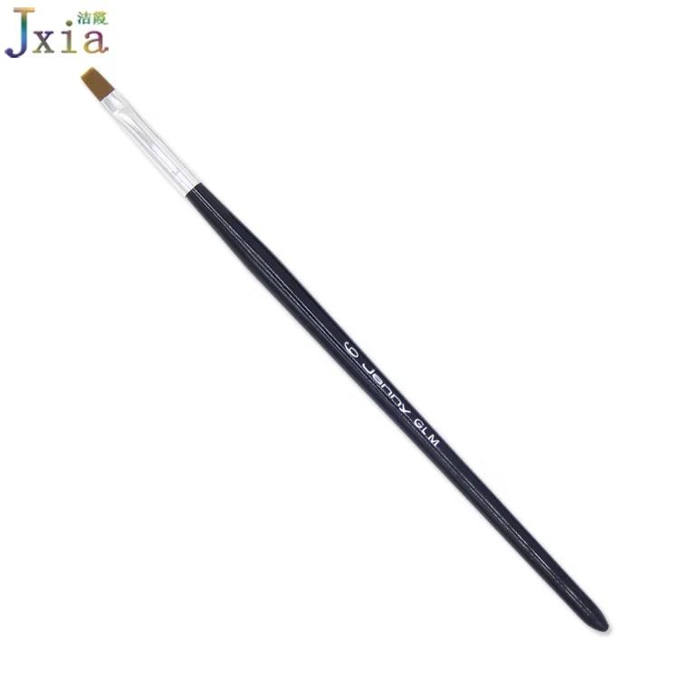 

Jiexia Top Quality Pointed End Black Wood Handle  Nail Art UV Gel Builder Brush