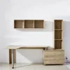 Fashion furniture fancy modern design european style home goods storage wood office wooden computer desk with bookshelf