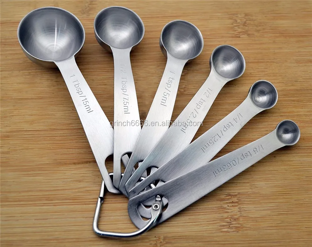 6Pcs Measuring Spoons Cup Kitchen Tool Baking Teaspoon Scale Measure Stackaha