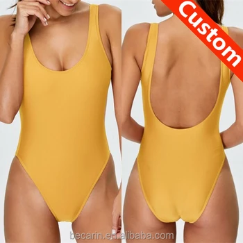 yellow one piece bikini