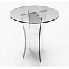 Tall Acrylic Round Table Top Assemble Clear Acrylic Axis Table Clear Living Room Side Desk
