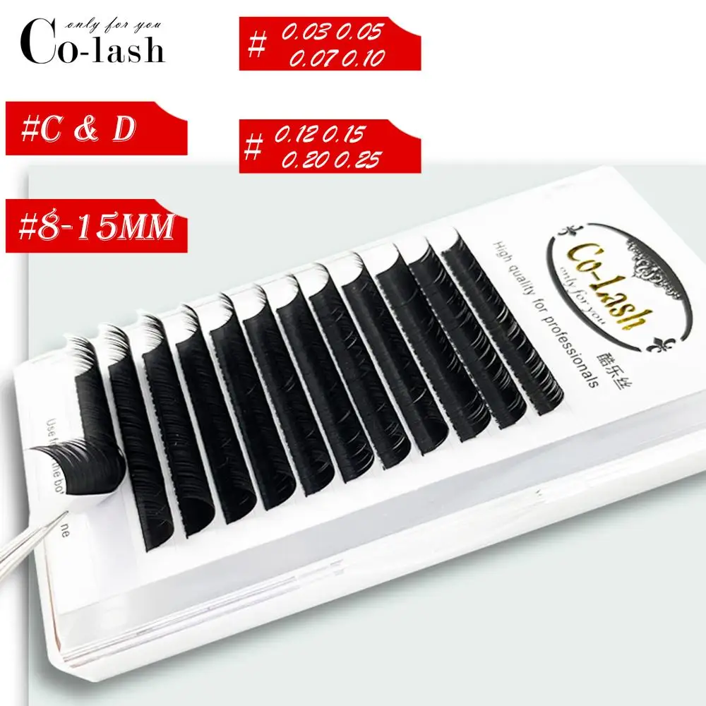 
Cheap Blackest 3D korea synthetic individual lashes eyelash extension,custom packaging with private label 
