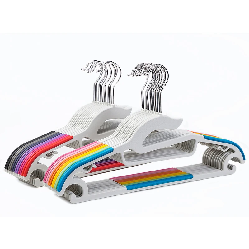

new design Amazon hot sale non slip space saving clothes hanger, Colorful