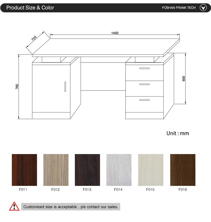 Modern Office Furniture Simple Design Wood Executive Office Desk