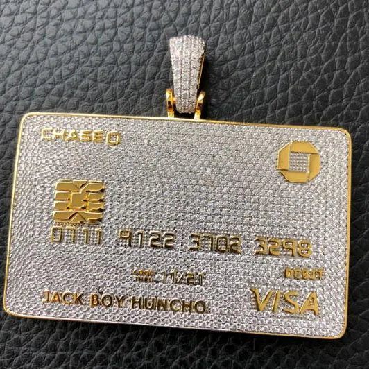 

Custom Jewelry Iced Credit Card Pendant, Picture