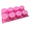 8 Cavity Round Silicone Mold for Soap and Cake