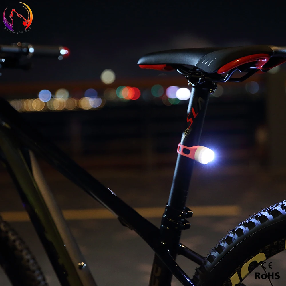 1pc Safety Warning light Led Bicycle Taillight Cycling Light Bike Saddle L~PA