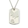 Customer own logo die struck zinc alloy eagle dog tag pendant