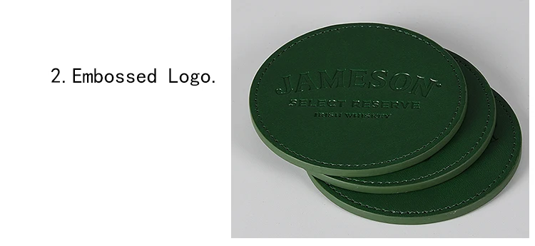 Custom Logo different Size Leather Material Cup Coaster