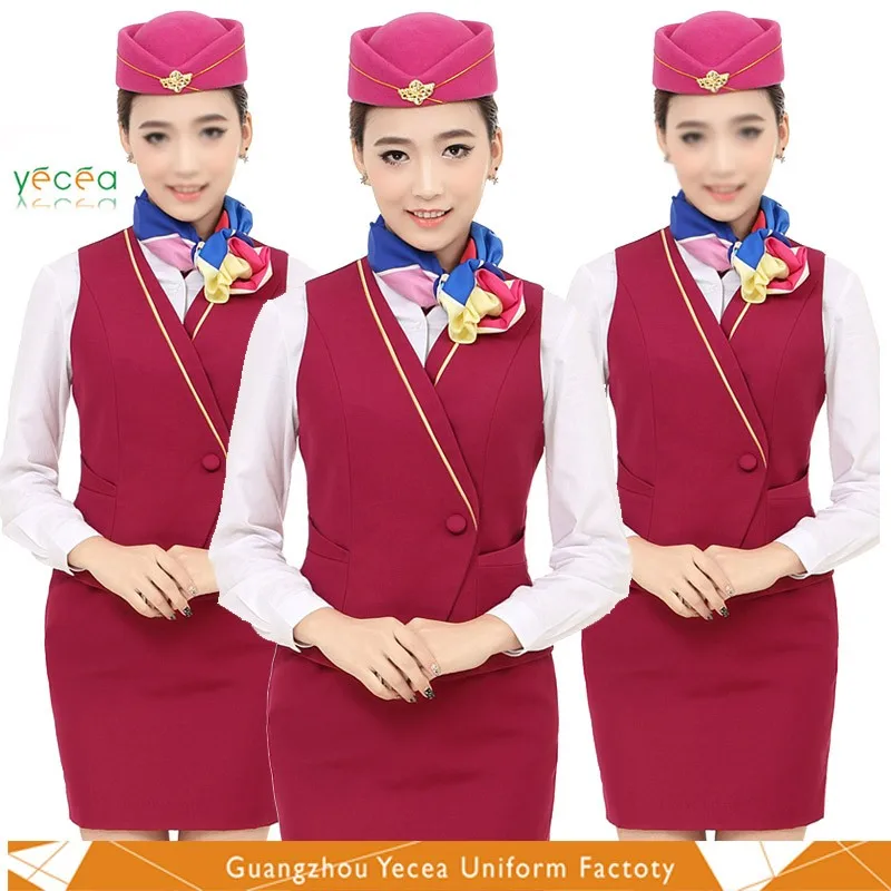 New Design Airline Flight Attendant Uniforms - Buy Flight Attendant ...