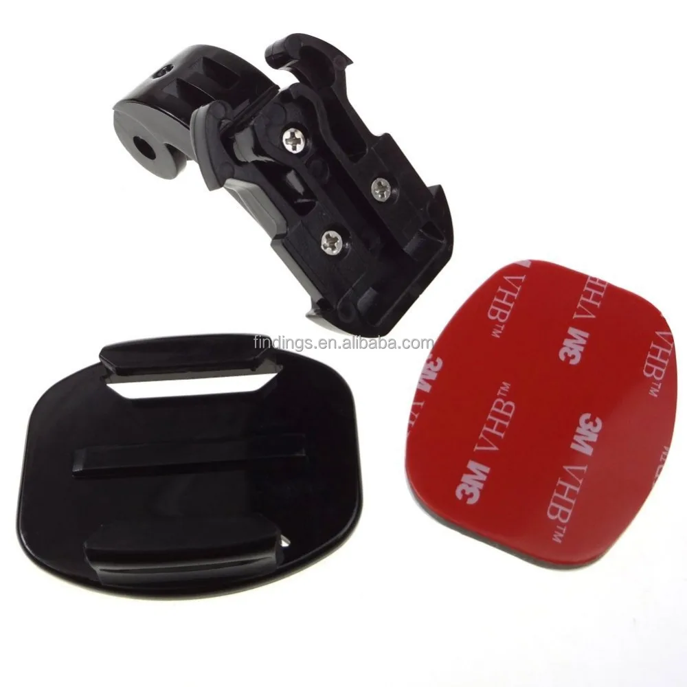 Golden Bell J-hook Buckle Mount + 3m Sticker + Flat Mount for Cameras