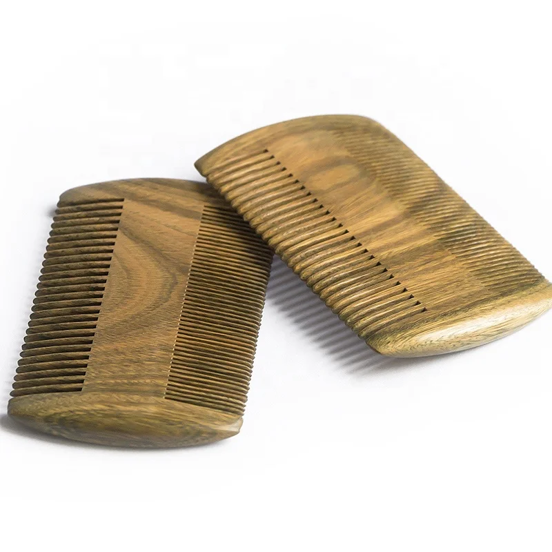 

Wholesale Afro Wooden Double Side Biodegradable Hair Straightener Beard Grooming Comb