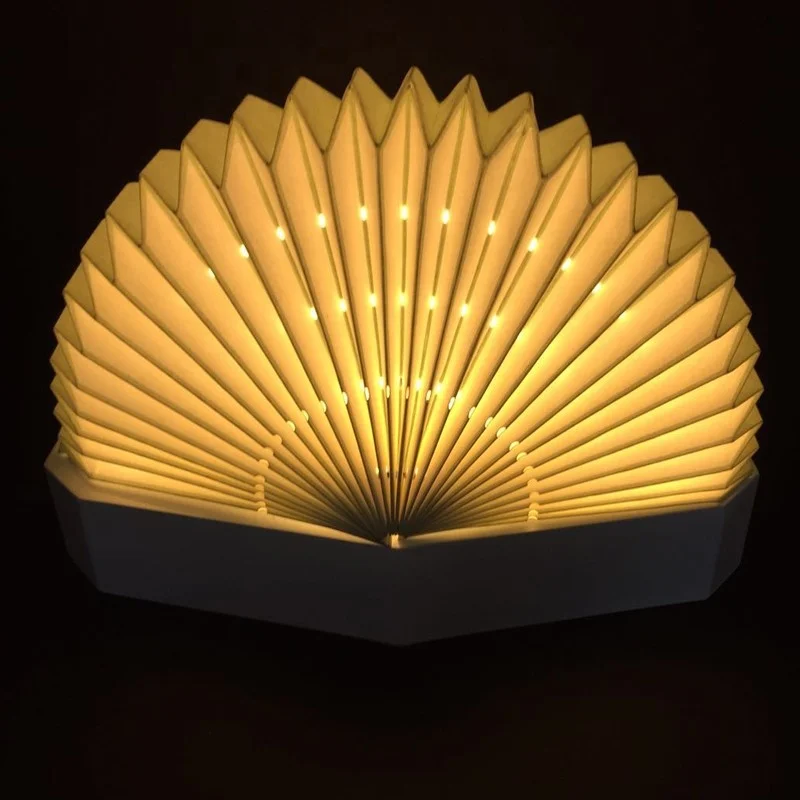 批发定制迷你简约装饰书形纸折纸台灯