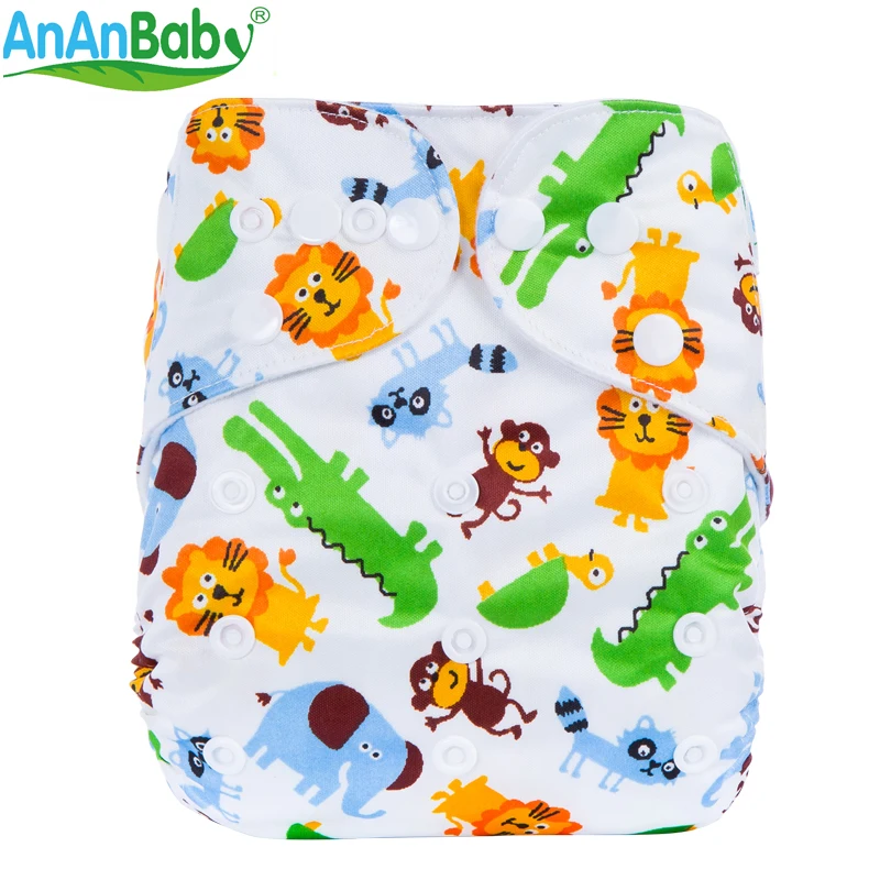 
Ananbaby Factory In China Eco PUL Fabric Digital Prints Cloth Diaper Adjustable Ecologic Recycle Baby Diapers 