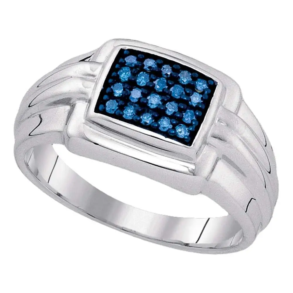 Jewels By Lux Sterling Silver Diamond /& Onyx Mens Ring