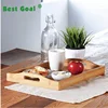 Rectangle Bamboo Butler Serving Tray With Handles