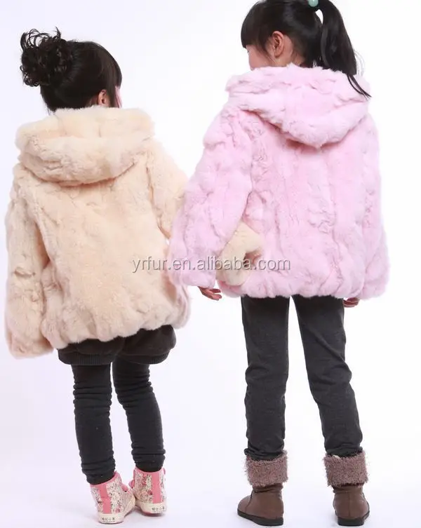 little girl rabbit fur coat