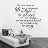 9394 The Best Thing in Life Wall Sticker Art Quotes Removable Decal Love Mural DIY Home Decoration