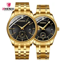 

CHENXI Hot Fashion Creative Watches Women Men Quartz Watch Golden lovers' Wristwatches Luxury Clock Brand Watches relojes hombre