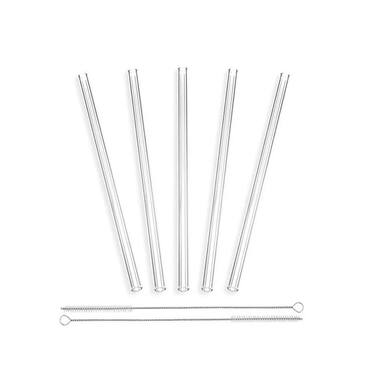 Borosilicate Glass Straw For Bottle Water Beverage