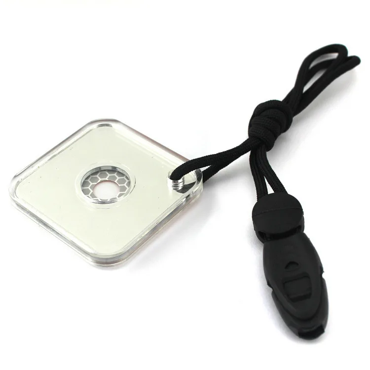 

Practical Outdoor Emergency Survival Reflective Signal Whistle with Mirror, Silver