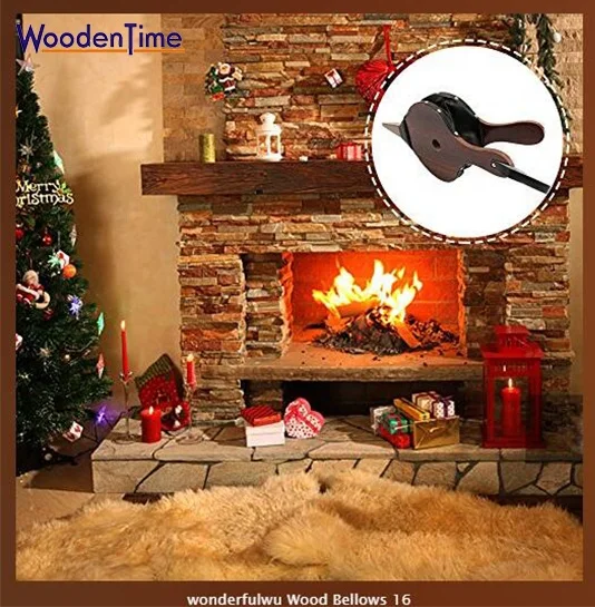 
OEM/ODM Customized Top Fireplace Bellow Sales Wooden Leather Fire Bellows 