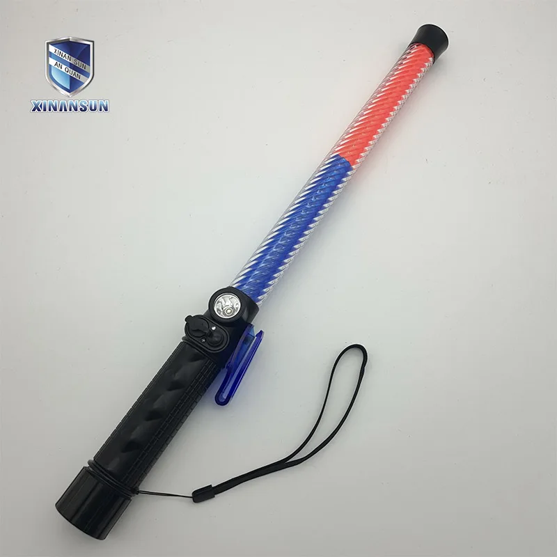 
51cm rechargeable multifunction flashing warning wand with plastic hook 