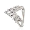 Guangzhou Wholesale Cubic Zirconia Jewelry 2019 Fashion New Style Cheap Rhodium Plated Copper Women Crown Ring Set Women