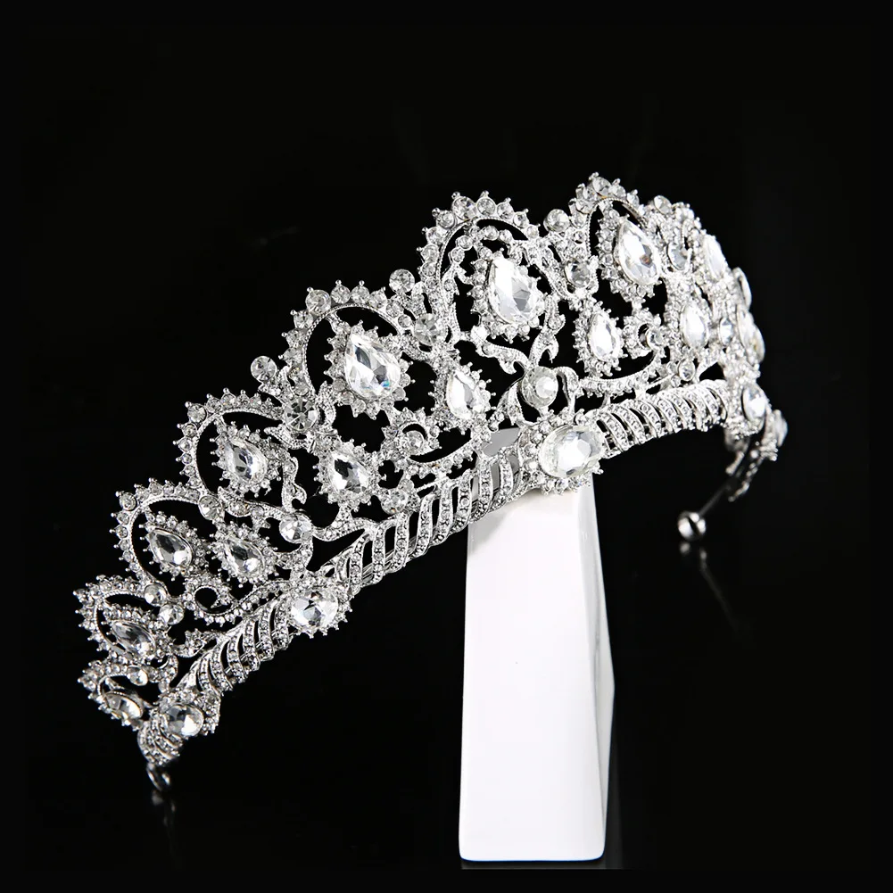 Gorgeous Pretty Rhinestone Tiara Crown Exquisite Headband Comb Pin ...