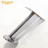 Furniture Hardware Chrome Table Metal Sofa Legs With Black Rubber