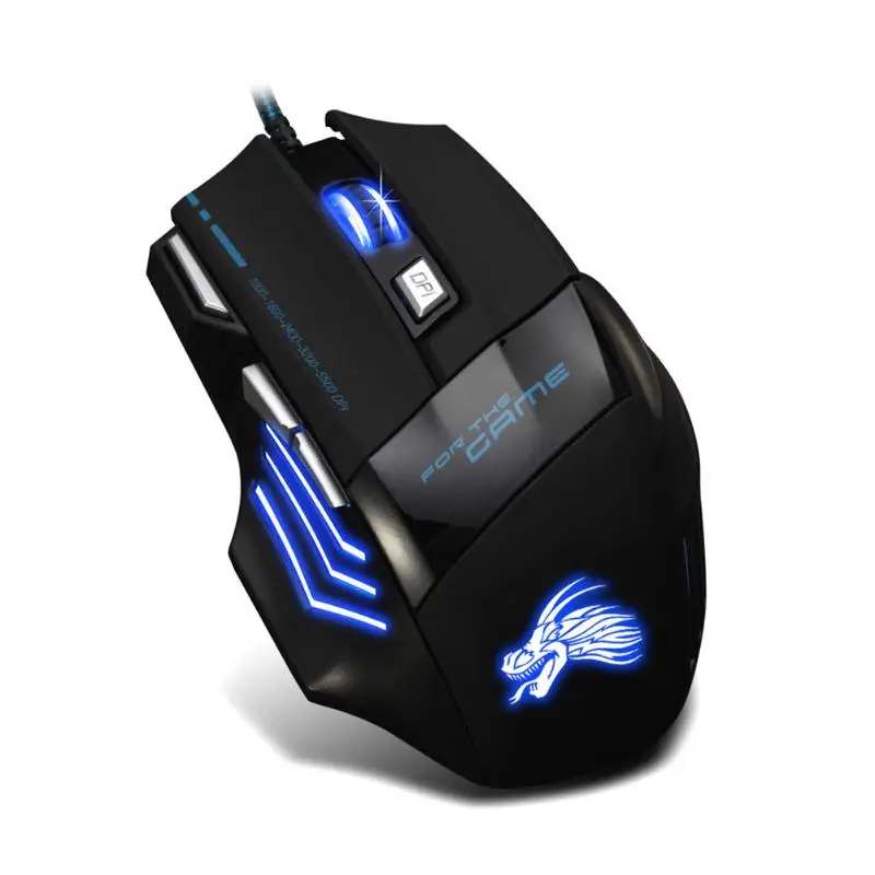 2018 NEW Professional Wired Gaming Mouse 7 Buttons Adjustable 5500DPI USB Cable LED Optical Gamer Mouse for PC Computer Laptop